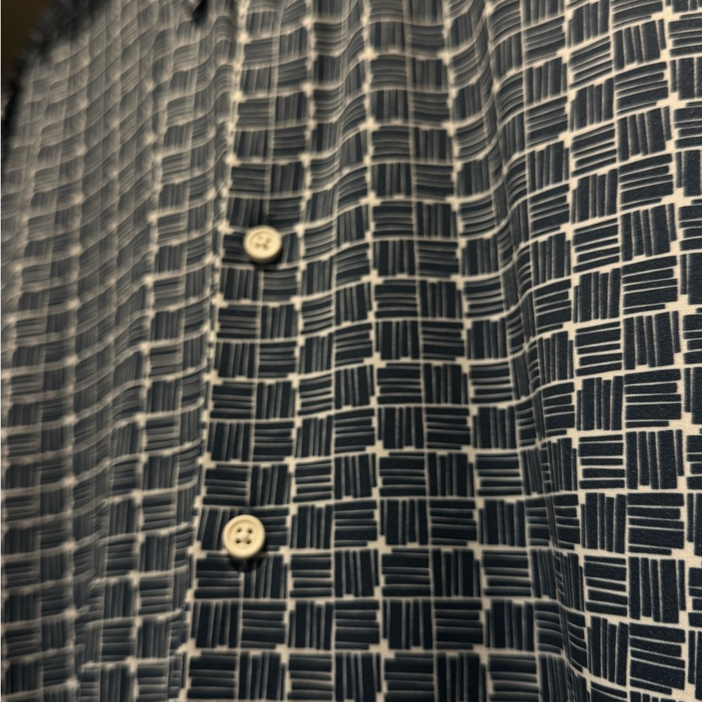 Men's Navy Patterned Shirt